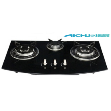 3 Burners Tempered Glass Kitchen Gas Stove